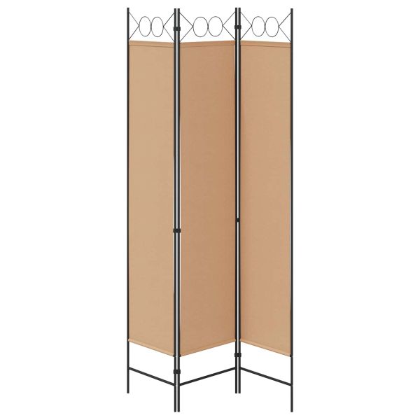 3-панелен параван Бежово 120 x 200 cm Текстил