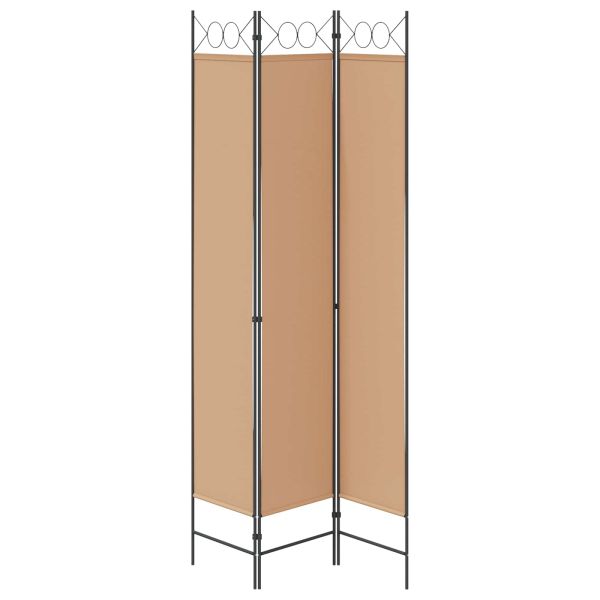 3-панелен параван Бежово 120 x 220 cm Текстил
