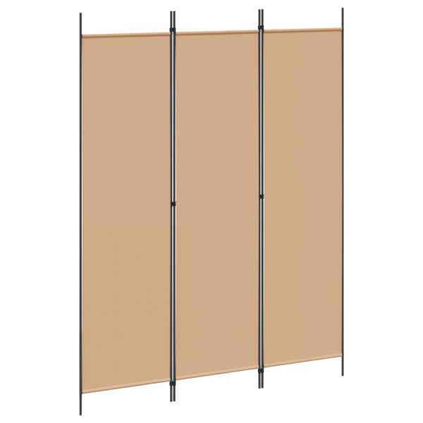3-панелен параван Бежово 150 x 200 cm Текстил