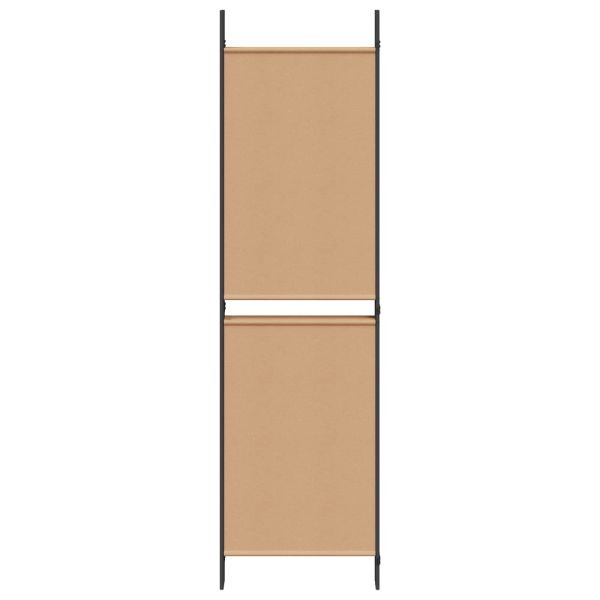 5- панелен разделител за стая Бежово 250 x 180 cm Текстил
