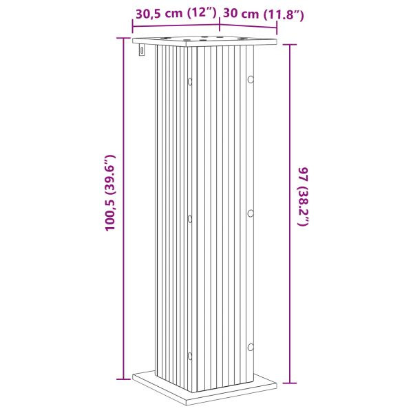 Стойка за растения Бяло 30,5 x 30 x 100,5 см