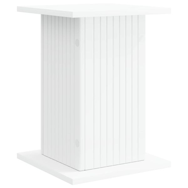 Стойка за растения Бяло 30,5 x 30 x 43 см Инженерна дървесина