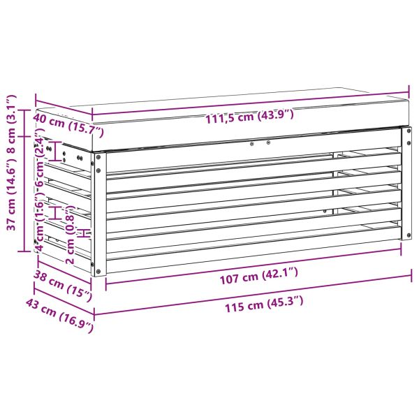 Външна табуретка Солидно акациево дърво Бяло