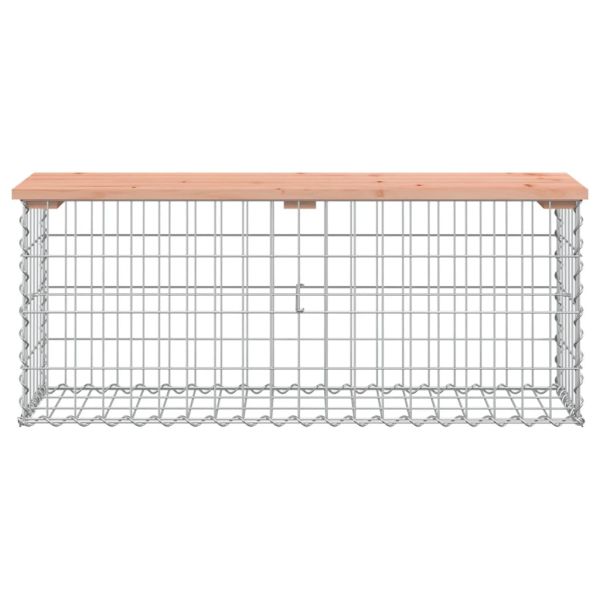 Градинска пейка габионeн дизайн 103x31,5x42 см дуглас масив