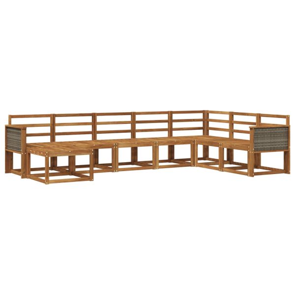 Комплект дивани за открито 8 pcs Натурално