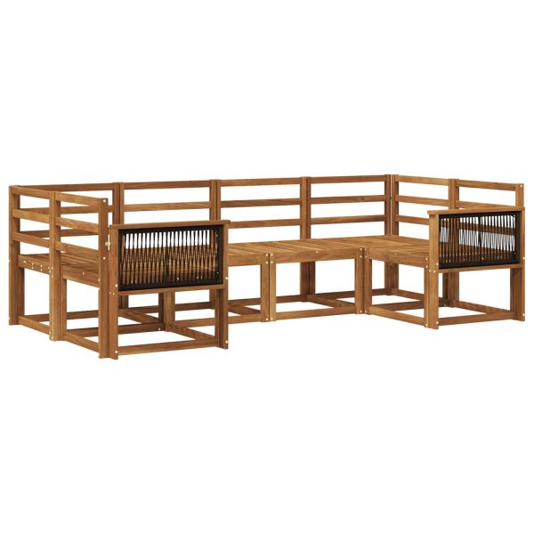 Комплект дивани за открито 6 pcs Натурално