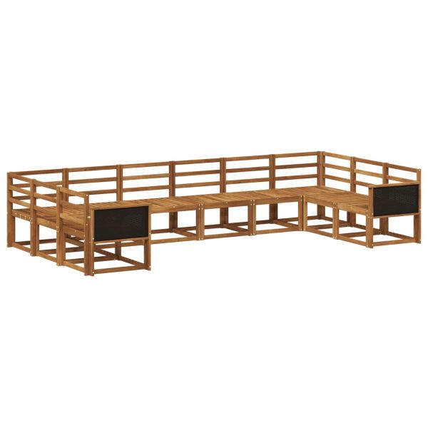Комплект дивани за открито 10 pcs Натурално