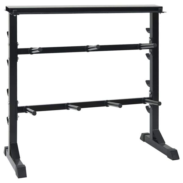 Стойка за дъмбели Черно 99 x 45 x 95,5 см