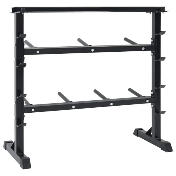 Стойка за дъмбели Черно 99 x 45 x 95,5 см