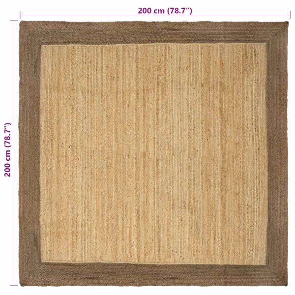 Килим за площ Сиво 200 x 200 cm юта