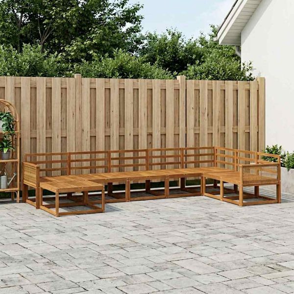 Комплект дивани за открито 8 pcs Натурално