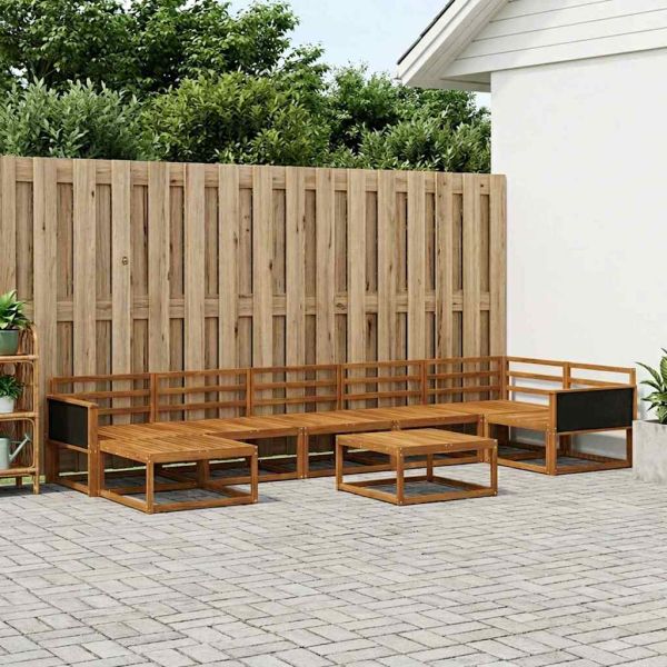 Комплект дивани за открито 8 pcs Натурално