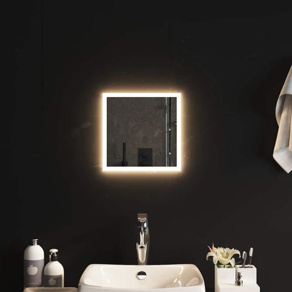 LED огледало за баня, 30x30 см