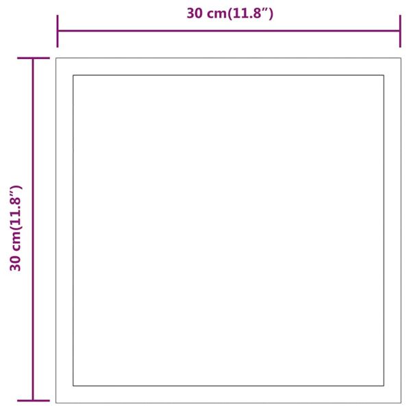 LED огледало за баня, 30x30 см