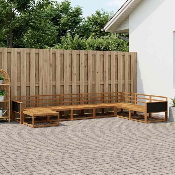 Комплект дивани за открито 8 pcs Натурално