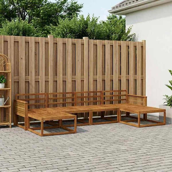 Комплект дивани за открито 6 pcs Натурално