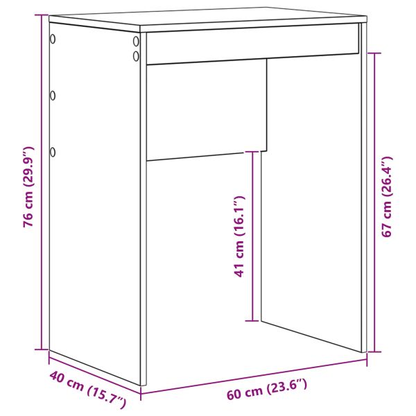 Бюро Бяло 60 x 40 x 76 см