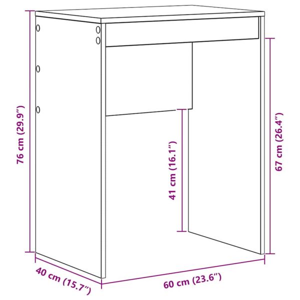 Бюро Бяло 60 x 40 x 76 см