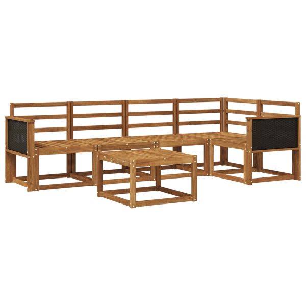 Комплект дивани за открито 6 pcs Натурално