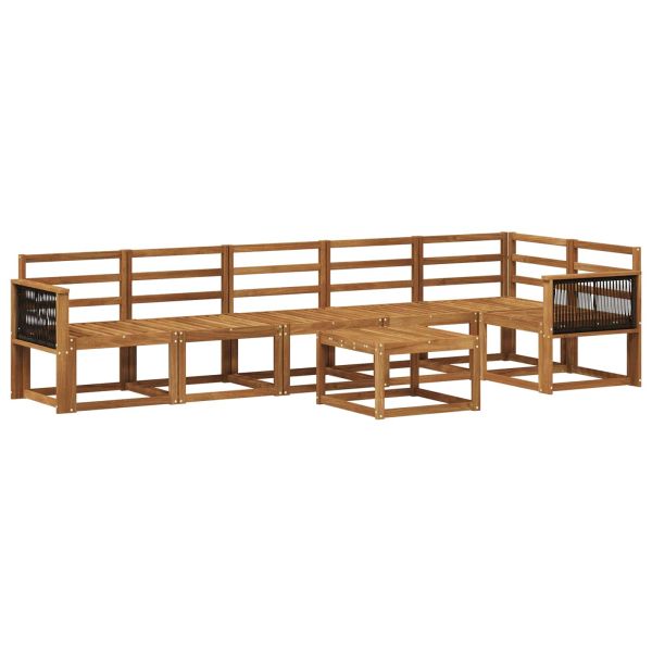 Комплект дивани за открито 7 pcs Натурално
