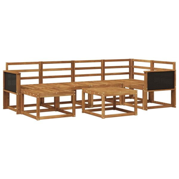 Комплект дивани за открито 7 pcs Натурално