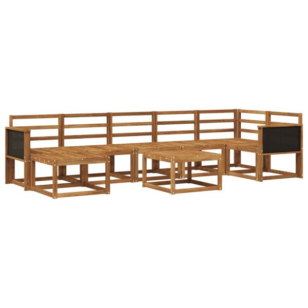Комплект дивани за открито 8 pcs Натурално