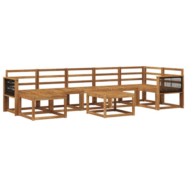 Комплект дивани за открито 8 pcs Натурално