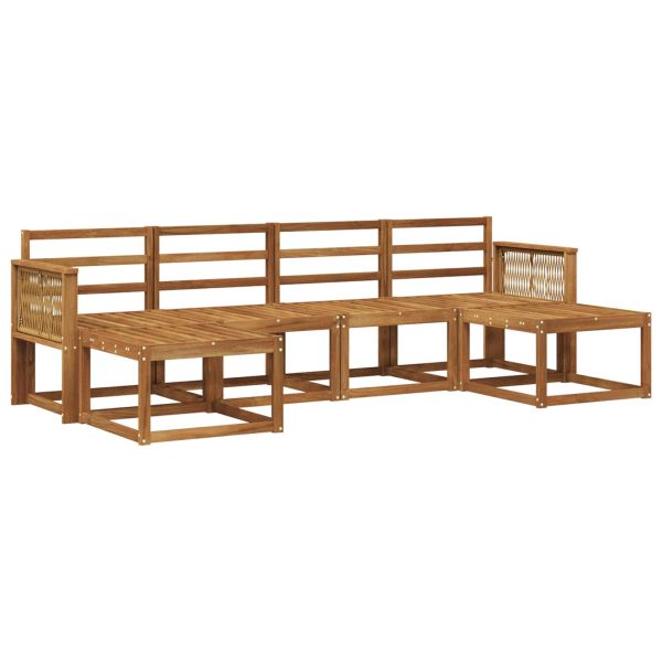 Комплект дивани за открито 6 pcs Натурално