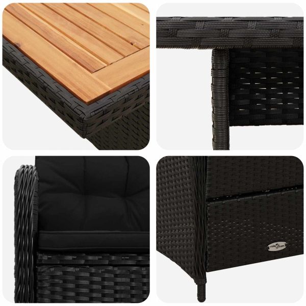 Комплект за хранене на открито 5 pcs Черно