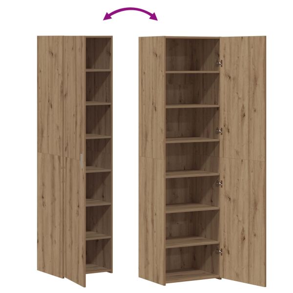 Висок шкаф 2 pcs Дъб 50 x 42,5 x 185 см