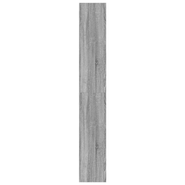 Шкаф за книги Сив Сонома 80 x 30 x 198 см Инженерно дърво