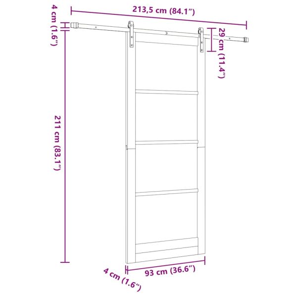 Преплъзваща се врата ORKDAL Бяло 93 x 232 см