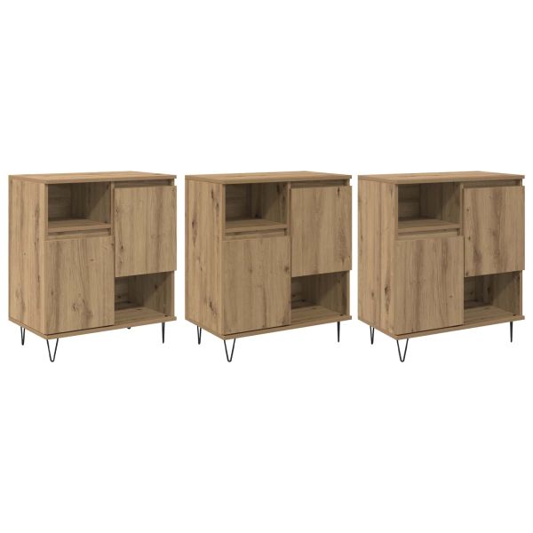 Служебен шкаф 3 pcs Дъб 60 x 35 x 70 cm