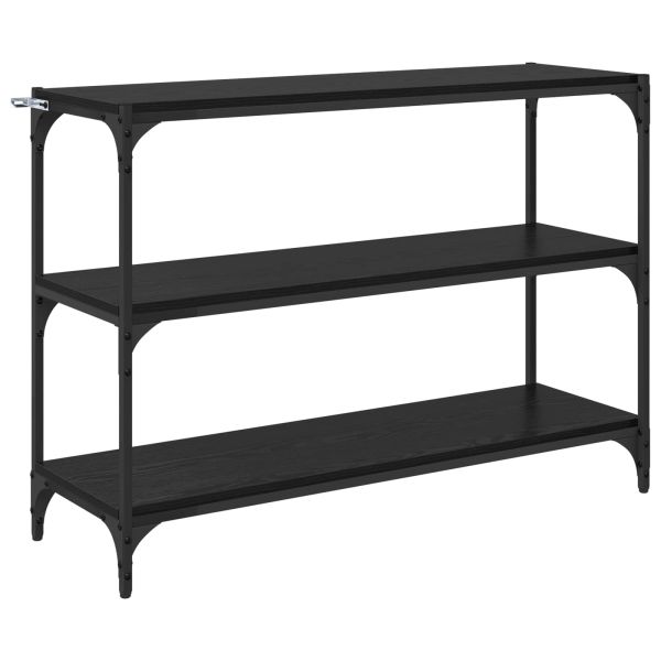 Шкаф за книги Черен дъб 100 x 33 x 70,5 см