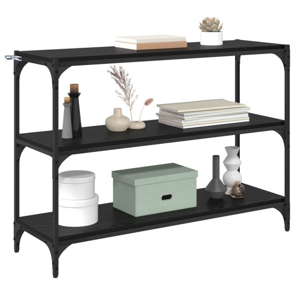 Шкаф за книги Черен дъб 100 x 33 x 70,5 см
