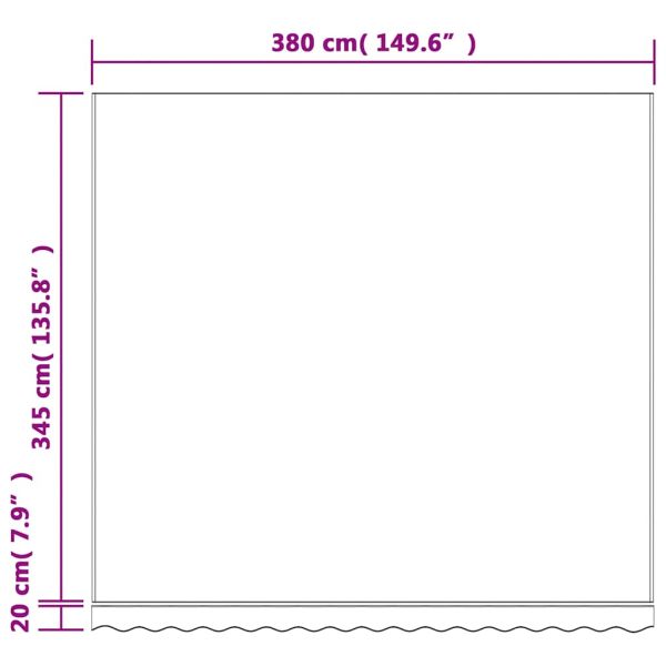 Резервно платнище за тенти, разноцветни ивици, 4x3,5 м