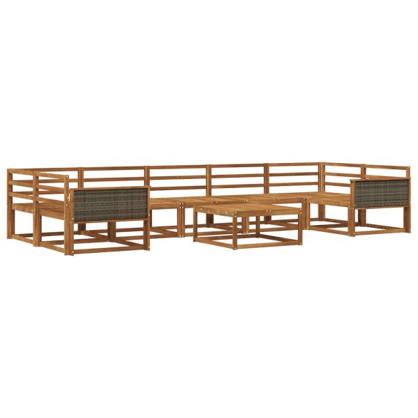 Комплект дивани за открито 8 pcs Натурално