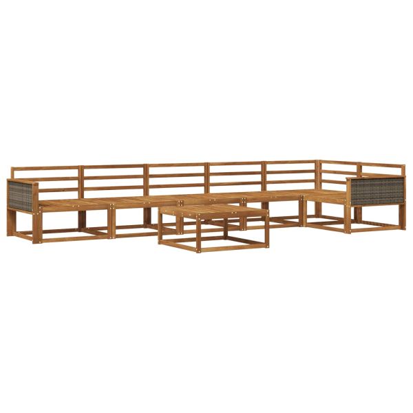 Комплект дивани за открито 7 pcs Натурално