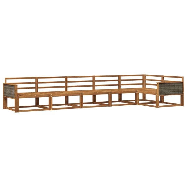 Комплект дивани за открито 6 pcs Натурално