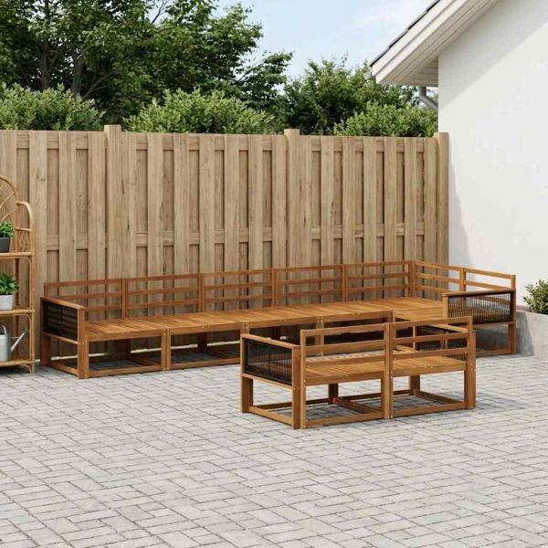Комплект дивани за открито 8 pcs Натурално
