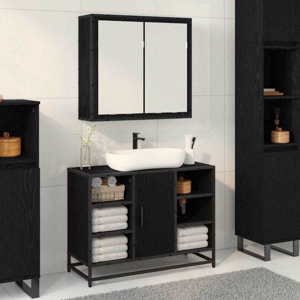 Стенен рафт Черния дъб 65 x 20 x 60 см