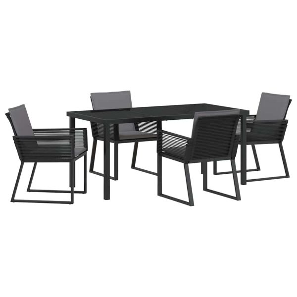 Комплект за хранене в градината 5 pcs Черно