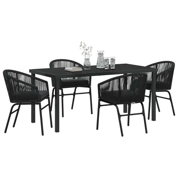 Комплект за хранене в градината 5 pcs Черно