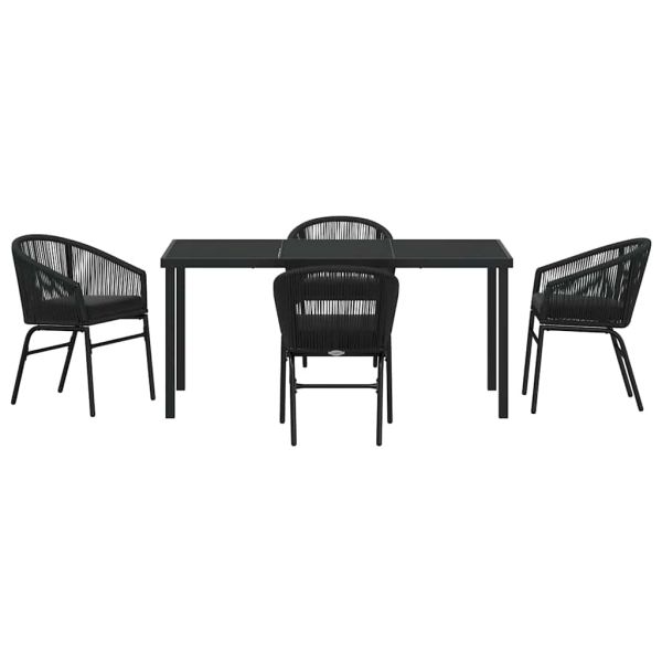 Комплект за хранене в градината 5 pcs Черно