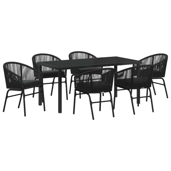 Комплект за хранене в градината 7 pcs Черно