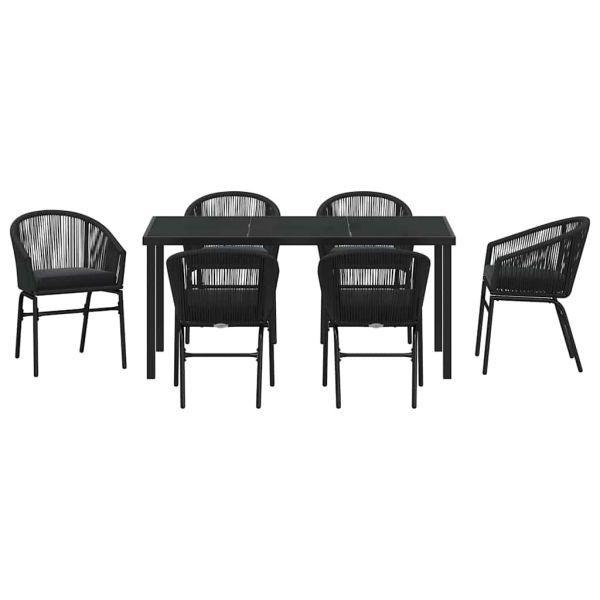 Комплект за хранене в градината 7 pcs Черно