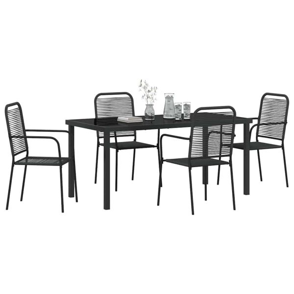 Комплект за хранене в градината 5 pcs Черно