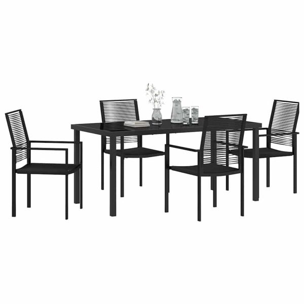 Комплект за хранене в градината 5 pcs Черно