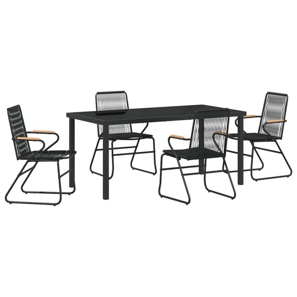 Комплект за хранене в градината 5 pcs Черно