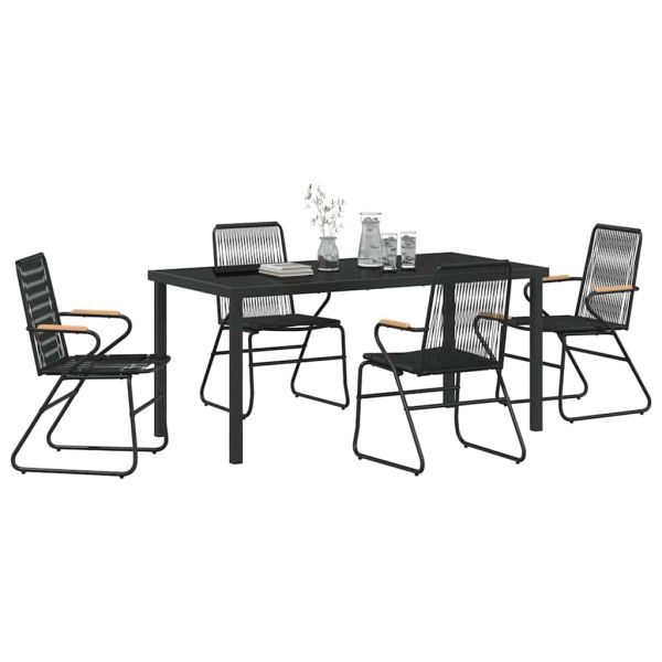 Комплект за хранене в градината 5 pcs Черно